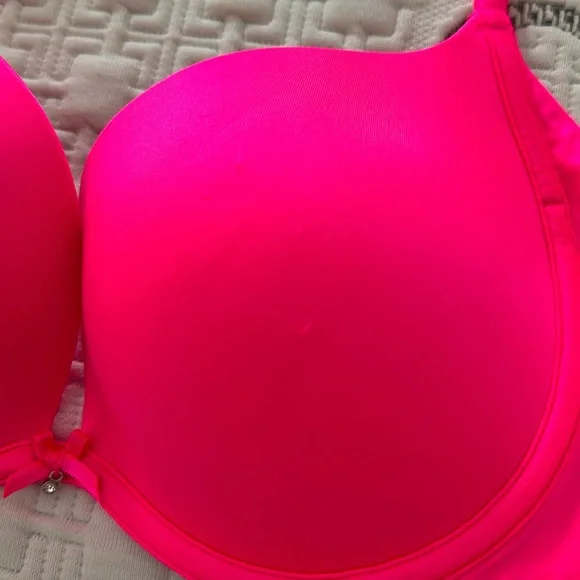 Victoria's Secret plunge Hot Pink Bra 34C - Picture 7 of 8